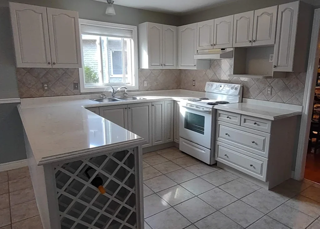 Before & After 14 After Transformation; Resprayed Cabinets